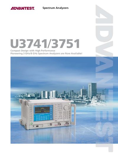 Advantest U3741/U3751 Spectrum Analyzer User Manual