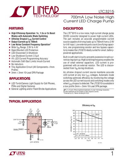 Linear Technology LTC3215 Datasheet - cover page