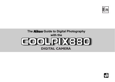 Nikon COOLPIX 880 Digital Camera User Manual - cover page