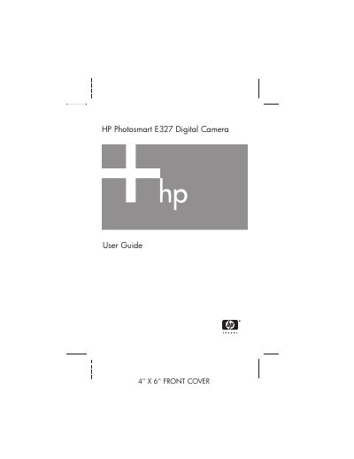 HP Photosmart E327 Digital Camera User Guide - cover page
