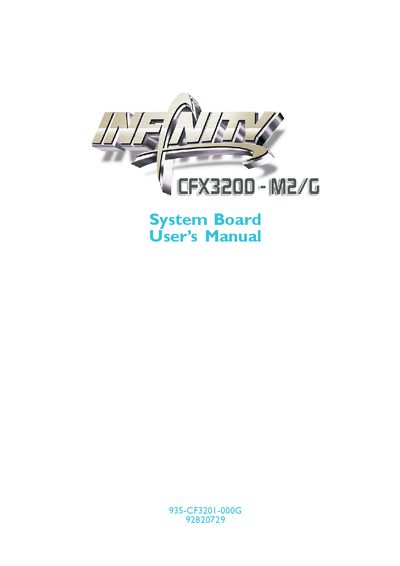 INFINITY CFX3200-M2/G System Board User Manual
