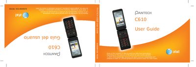Pantech C610 User Guide - cover page