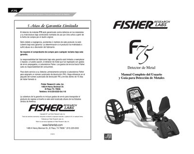 Fisher F75 Metal Detector User Manual - cover page