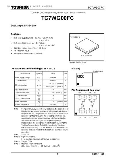 THSHIBA TC7WG00FC Manual(1)