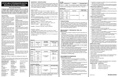 Actron CP7674 Digital Multimeter User Manual