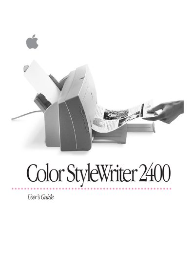 Apple Color StyleWriter 2400 User's Guide - cover page
