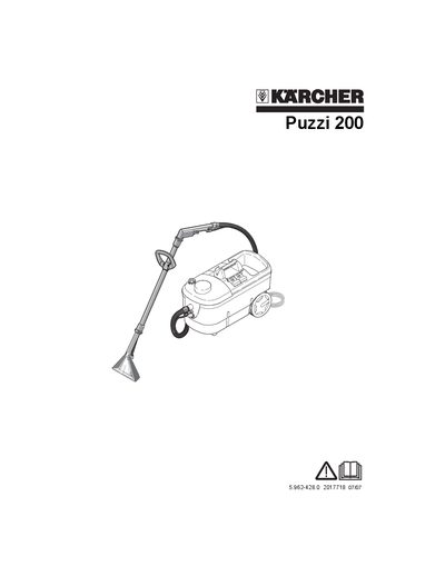 Karcher Puzzi 200 Vacuum Cleaner User Manual - cover page