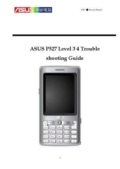 ASUS P527 Service Manual Troubleshooting Guide - cover page