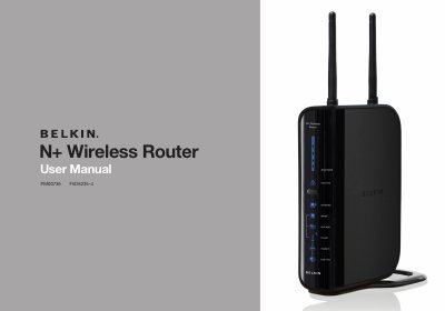 BELKIN PM00736 F5D8235-4 N+ Wireless Router user manual - cover page