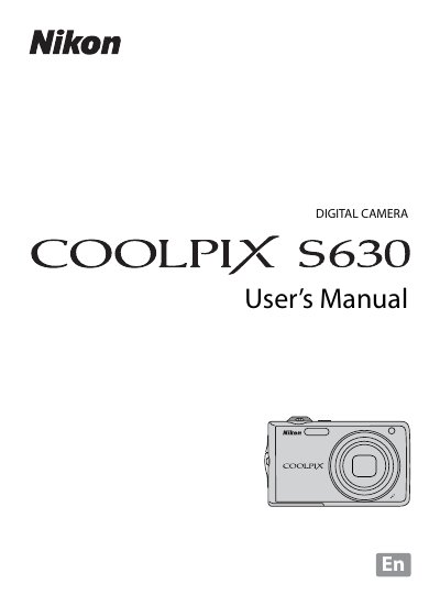 Nikon COOLPIX S630 User Manual