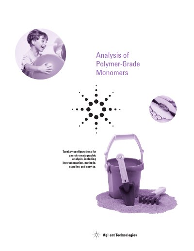 Agilent 6890 Gas Chromatograph Monomer Analysis Leaflet - cover page