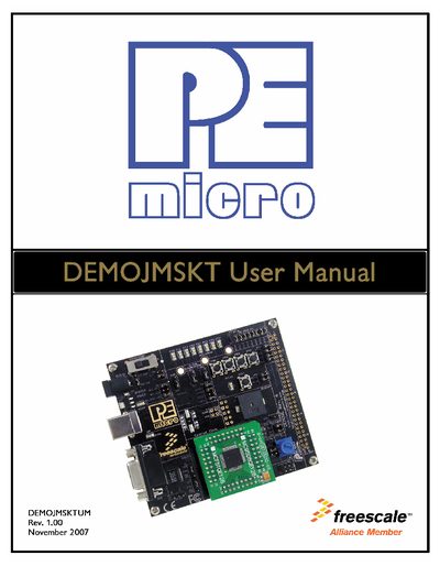 P&E DEMOJMSKT Development Board User Manual - cover page