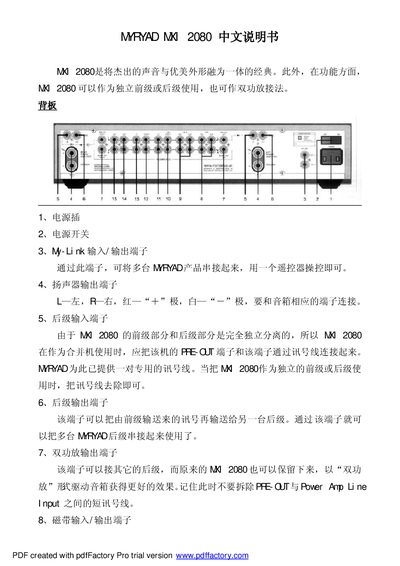 MRYAD M 2080 User Manual - cover page
