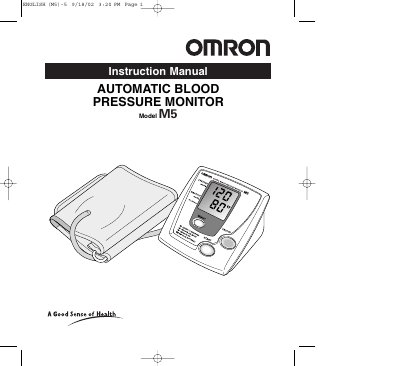 Omron M5 Automatic Blood Pressure Monitor Instruction Manual - cover page