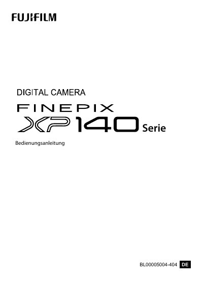 Fujifilm FinePix Series Digital Camera User Manual - cover page