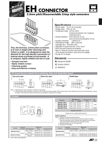 JST EH Connector Handbook - cover page