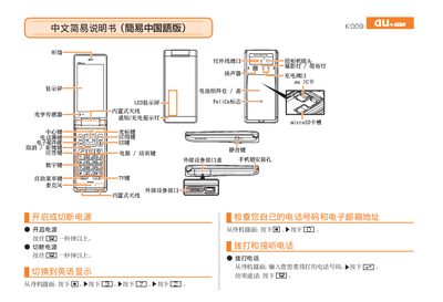 au K009 User Manual - cover page
