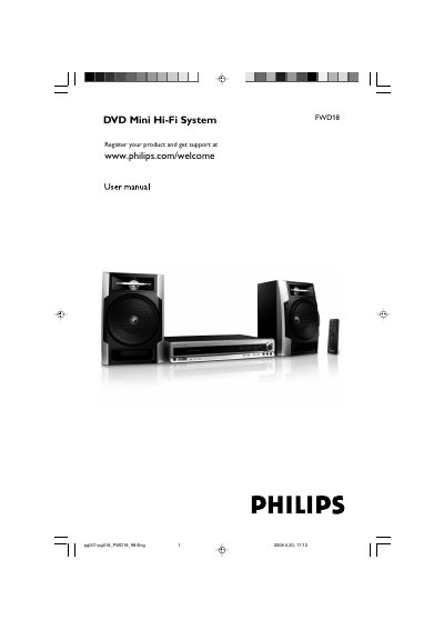 Philips FWD18DVD Mini Hi-Fi System User Guide - cover page