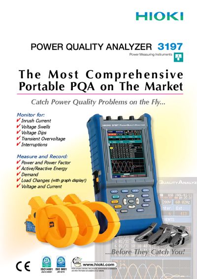 HIOKI 3197 User Manual - cover page