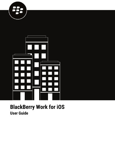BlackBerry Work for iOS User Guide - cover page