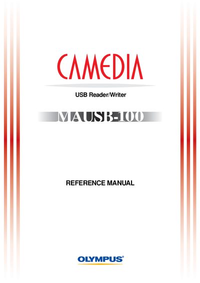Olympus MAUSB-100 USB Reader/Writer Reference Manual - cover page