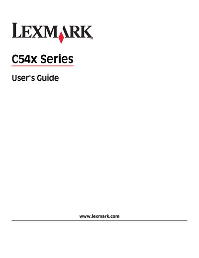 Lexmark C54x Series Printer User's Guide