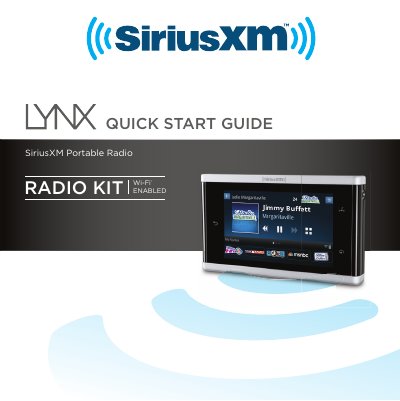 SiriusXM Lynx MH29577 Quick Start Guide - cover page