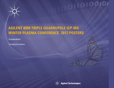 Agilent 8800 Triple Quadrupole ICP-MS Winter Plasma Conference 2012 Posters - cover page