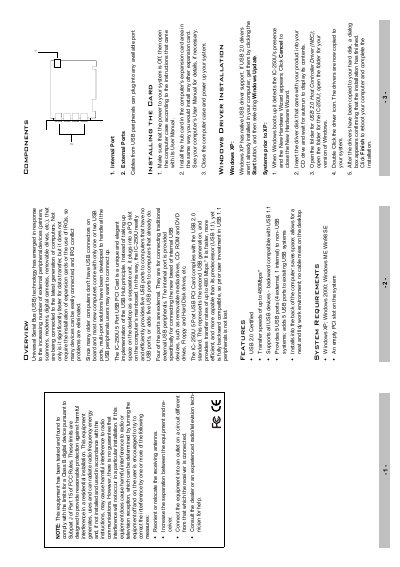 ATEN IC-250U 5-Port USB PCI Card User Manual - cover page