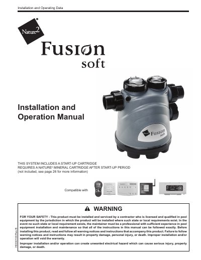 Nature2 Fusion Soft H0330100 Installation and Operation Manual - cover page