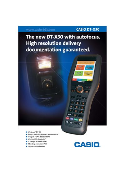Casio DT-X30 User Manual - cover page