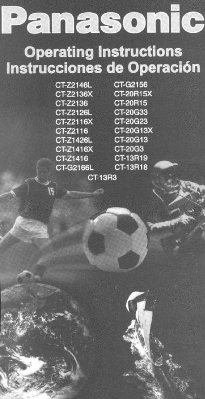 Panasonic CT-Z2146L/CT0Z2136X/CT-Z2136/CT-Z2126L/CT-Z2116X/CT-Z2116/CT-Z1426L/CT-Z1416X/CT-Z1416/CT-G2166L/CT-G2156/CT-20R15X/CT-20R15/CT-20G33/CT-20G23/CT-20G13X/CT-20G13/CT-20G3/CT-13R19/CT-13R18/CT - cover page