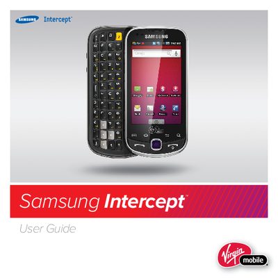 Samsung Intercept User Guide - cover page