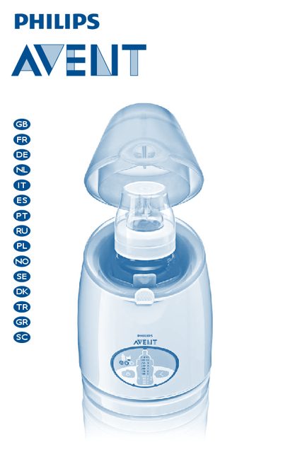Philips AVENT iQ Bottle and Baby Food Warmer User Manual - cover page