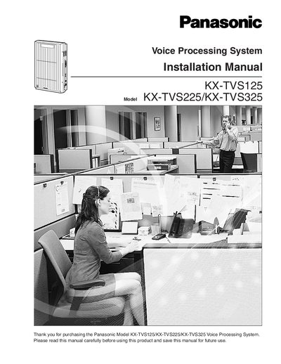 Panasonic KX-TVS125/KX-TVS225/KX-TVS325 Installation Manual - cover page