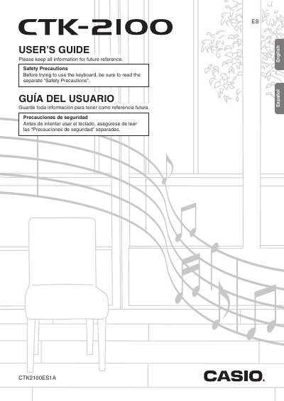 Casio CTK-2100 Digital Keyboard User's Guide - cover page