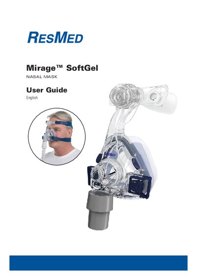 ResMed Mirage SoftGel Nasal Mask User Guide - cover page