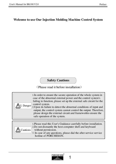 Porcheson BK108 User Manual - cover page