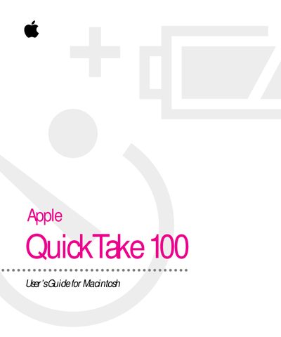 Apple QuickTake 100 Camera User Guide - cover page