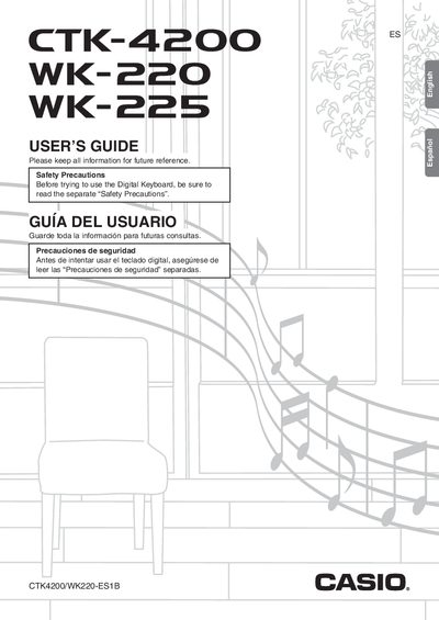 Casio CTK-4200 Digital Keyboard User's Guide - cover page