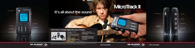 M-Audio MicroTrack II Mobile Digital Recorder Product Leaflet - cover page