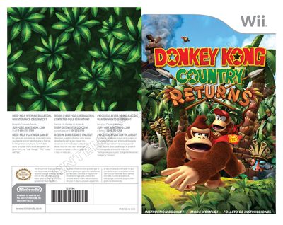 Nintendo Donkey Kong Country Returns Instruction Booklet - cover page