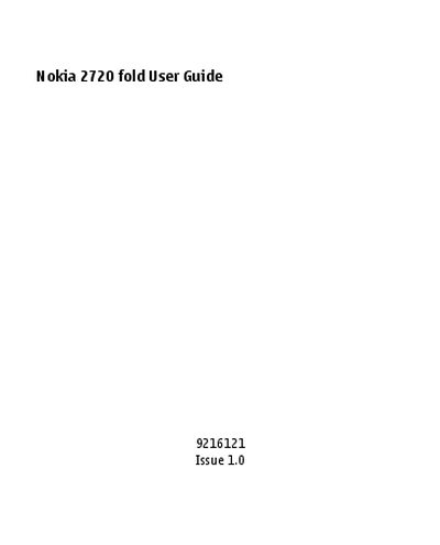 Nokia 2720 Fold User Guide - cover page