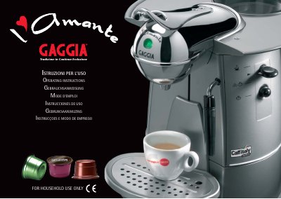 Gaggia Amante User Manual - cover page