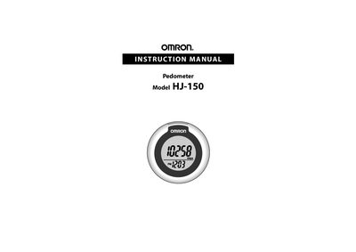 Omron HJ-150 Pedometer User Manual - cover page
