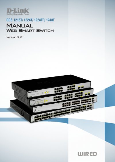 D-Link Web Smart Switch User Manual - cover page