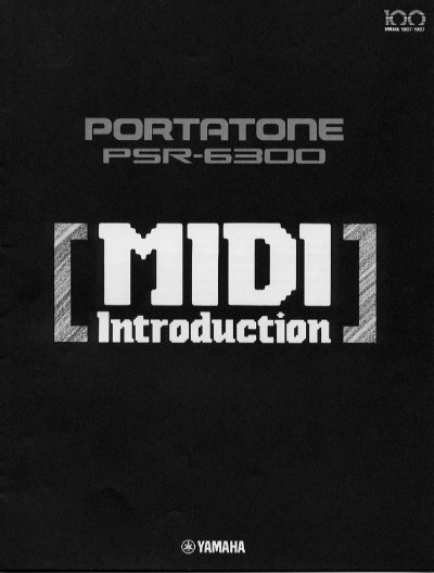 Yamaha PSR-6300 PortaTone User Manual - cover page