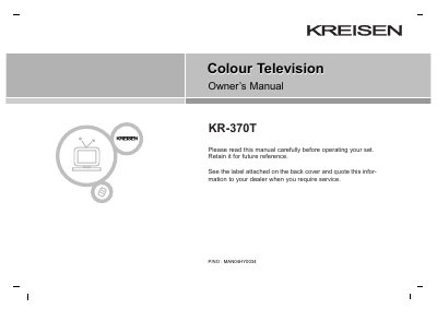 Kreisen KR-370T Colour Television Owner's Manual - cover page