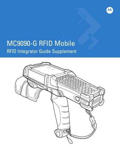 Motorola MC9090-G RFID Mobile Integrator Guide Supplement