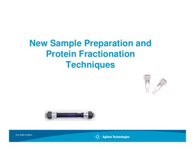 Agilent New Sample Preparation and Protein Fractionation Techniques Manual - cover page